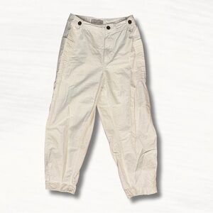 Everlane Organic Cotton Cream Trousers